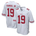 Qdoa SF.49ers #19 Deebo Samuel Sr. Player White Home Game Stitched Jerseys