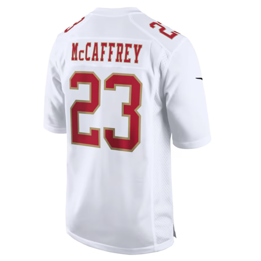 Qdoa SF.49ers #23 Christian McCaffrey Player Tundra White Fashion Game Stitched Jersey
