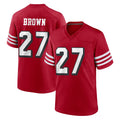 Qdoa SF.49ers #27 Ji'Ayir Brown Player Red Limited Alternate Home Game Stitched Jerseys