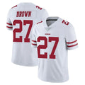 Qdoa SF.49ers #27 Ji'Ayir Brown Player White Limited Vapor Untouchable Home Game Stitched Jerseys