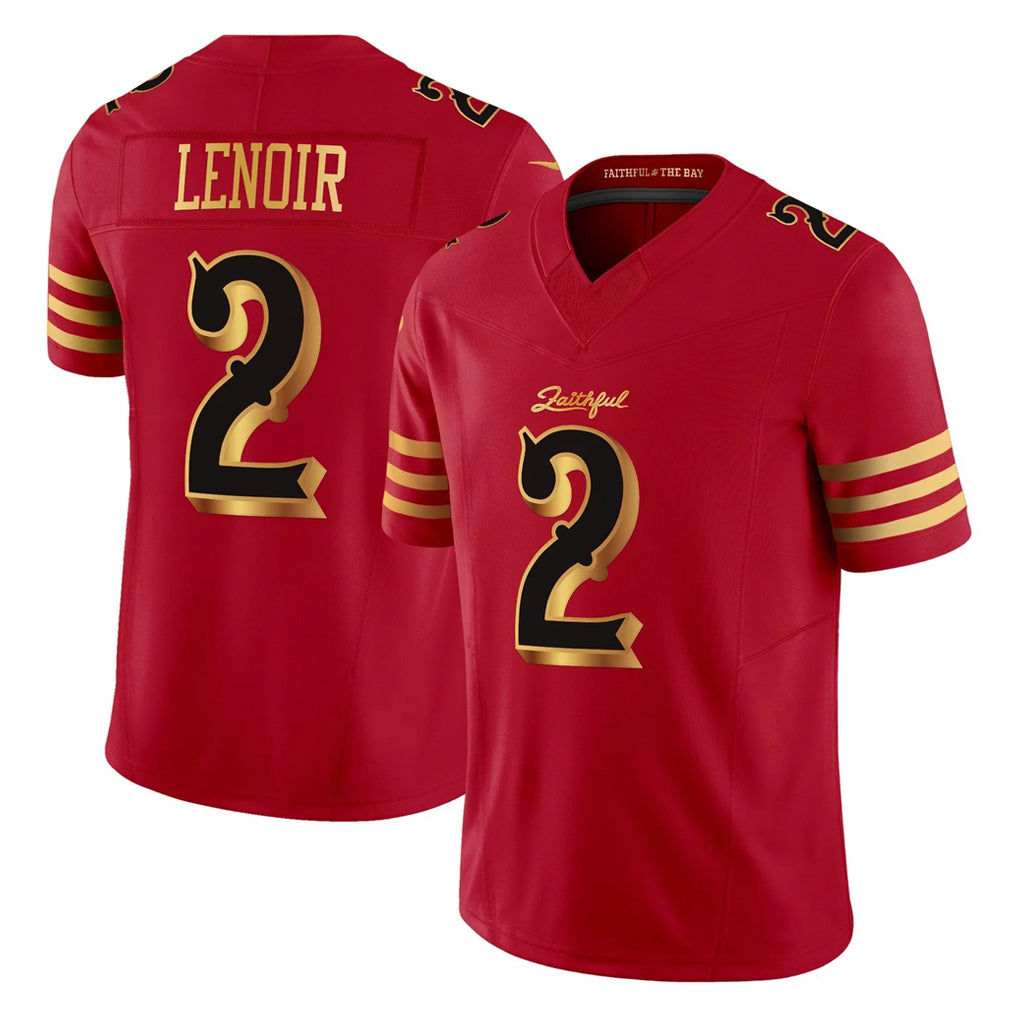 Qdoa SF.49ers #2 Deommodore Lenoir Player Red Rivalries Vapor Limited Home Game Stitched Jerseys