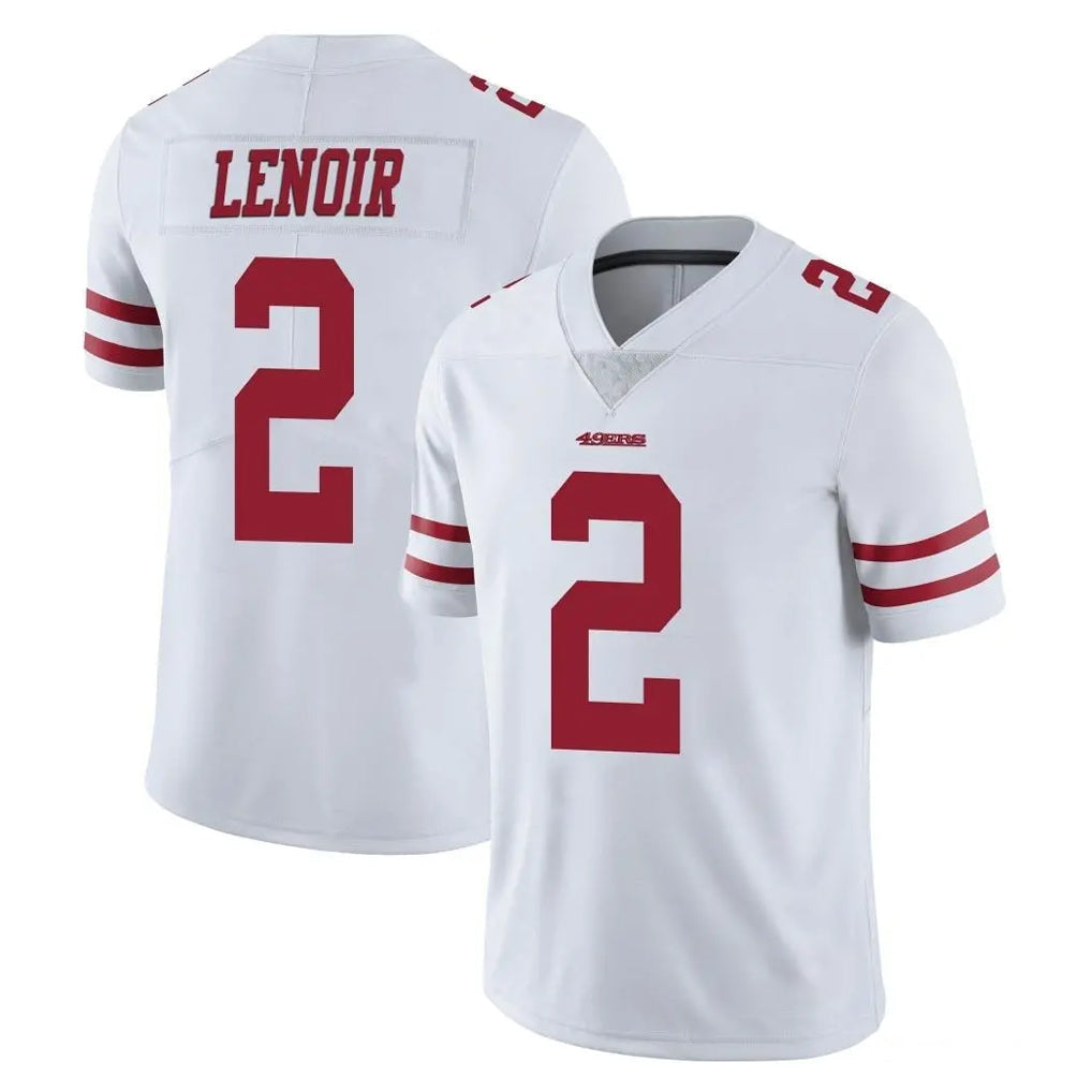 Qdoa SF.49ers #2 Deommodore Lenoir Player White Limited Vapor Untouchable Home Game Stitched Jerseys