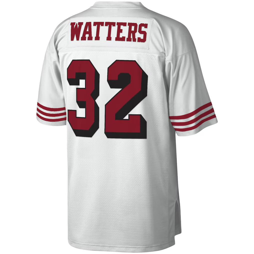 Qdoa SF.49ers #32 Ricky Watters Mitchell & Ness White Legacy Replica Jersey