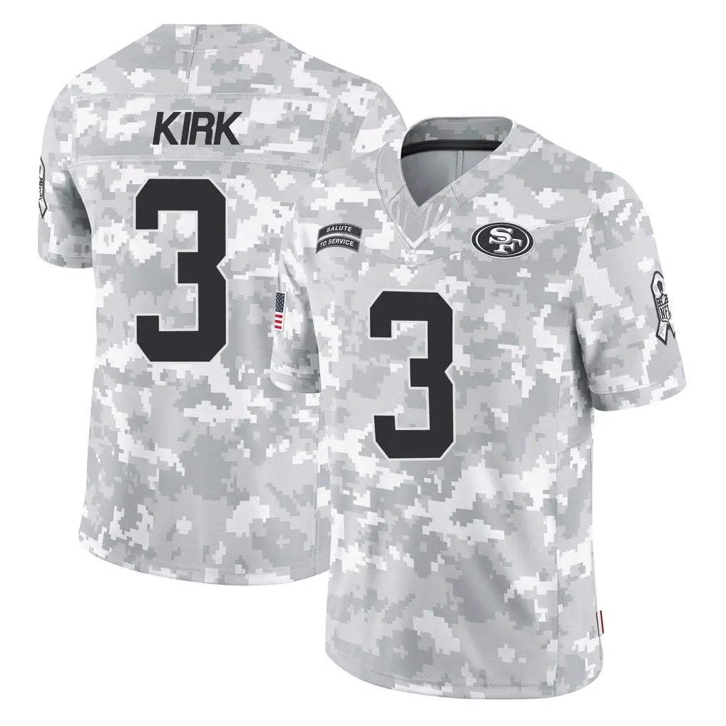Qdoa SF.49ers #3 Christian Kirk Player Arctic Camo Limited Salute To Service Home Game Stitched Jerseys