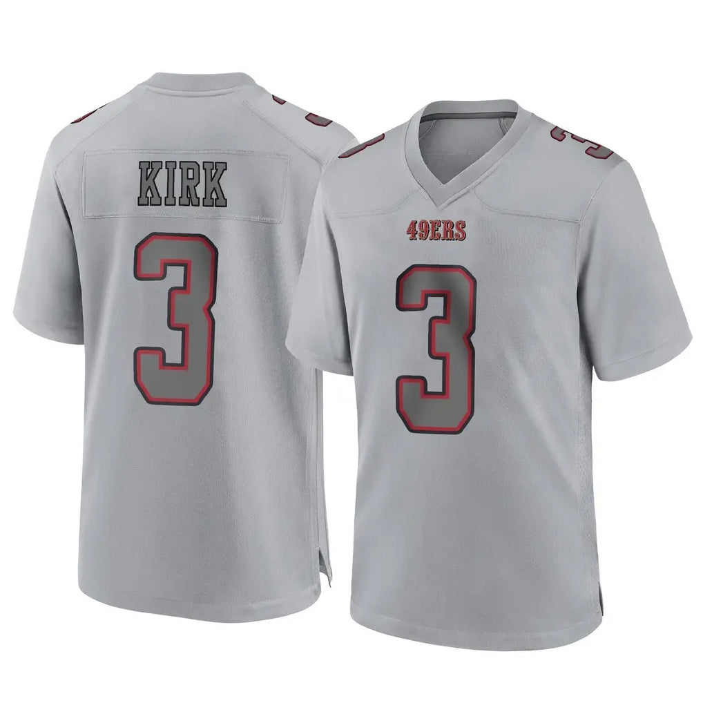 Qdoa SF.49ers #3 Christian Kirk Player Gray Atmosphere Fashion Home Game Stitched Jerseys
