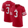 Qdoa SF.49ers #3 Christian Kirk Player Red Game Home Stitched Jerseys