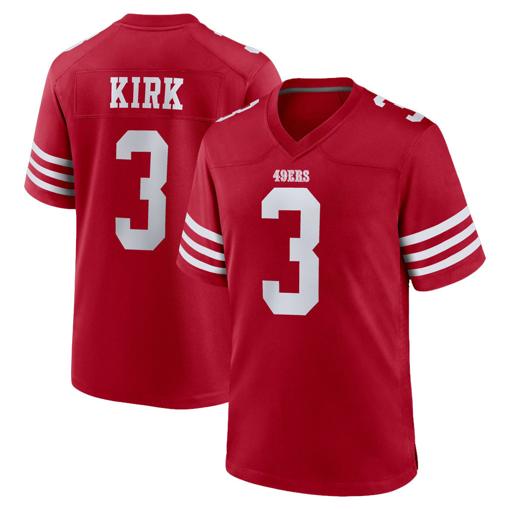 Qdoa SF.49ers #3 Christian Kirk Player Red Game Home Stitched Jerseys