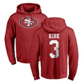 Qdoa SF.49ers #3 Christian Kirk Player Red LOGO Pullover Hoodies Home Game Stitched Jerseys