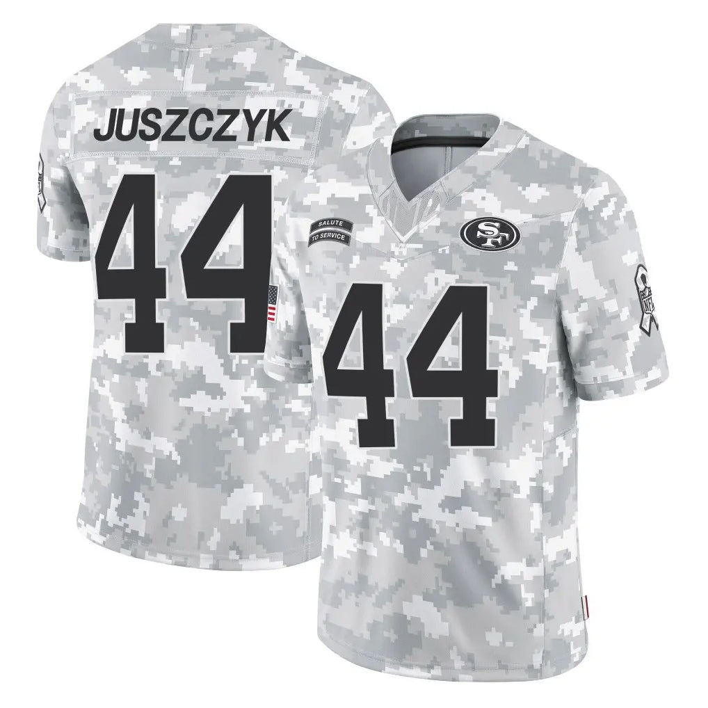 Qdoa SF.49ers #44 Kyle Juszczyk Player Arctic Camo Limited Salute To Service Home Game Stitched Jerseys