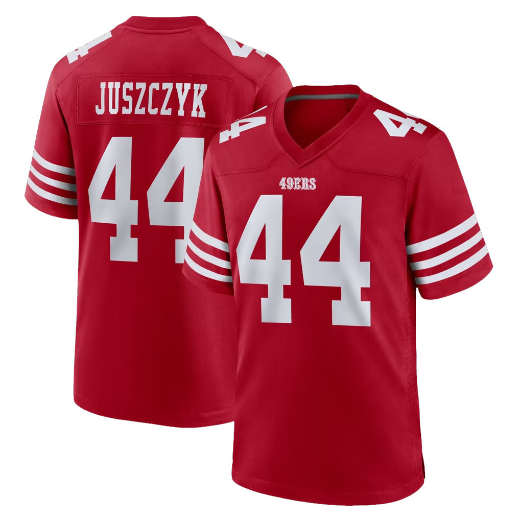 Qdoa SF.49ers #44 Kyle Juszczyk Player Red Game Home Stitched Jerseys