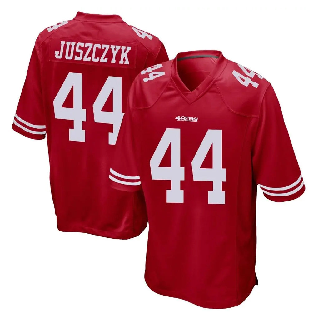 Qdoa SF.49ers #44 Kyle Juszczyk Player Red Home Game Stitched Jerseys