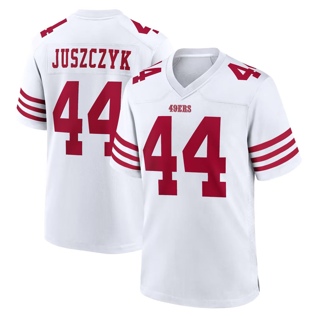 Qdoa SF.49ers #44 Kyle Juszczyk Player White Game Home Stitched Jerseys