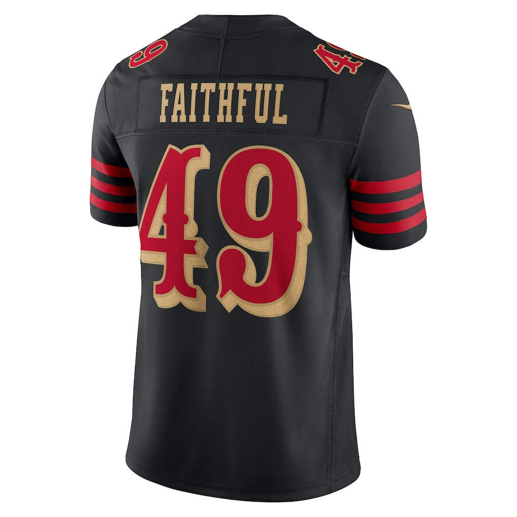 Qdoa SF.49ers #49 The Faithful Player Black Rivalries Collection Limited Stitched Jerseys