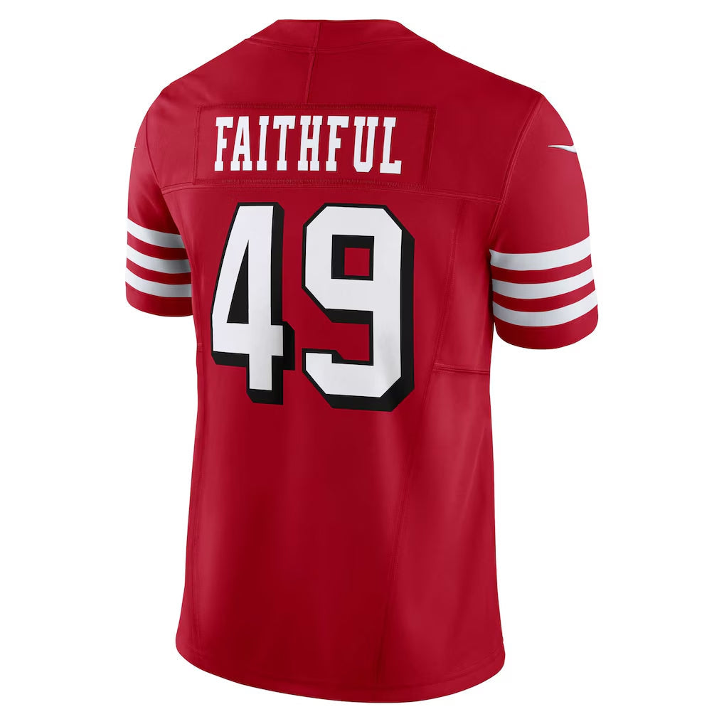 Qdoa SF.49ers #49 The Faithful Player Scarlet Vapor F.U.S.E. Limited  Football Jerseys