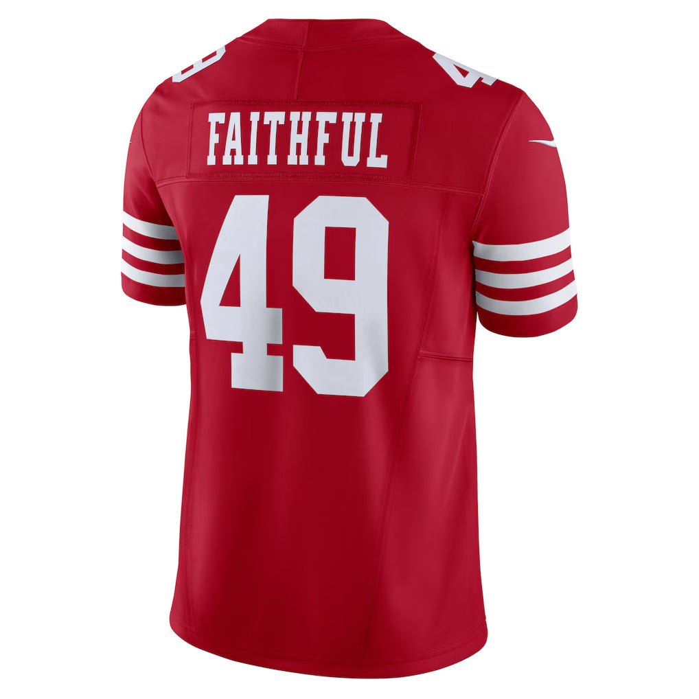 Qdoa SF.49ers #49 The Faithful Player Vapor F.U.S.E. Limited  Scarlet Football Jerseys