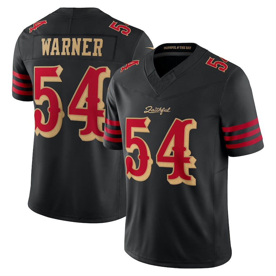 Qdoa SF.49ers #54 Fred Warner Player Rivalries Collection Vapor Limited Black Stitched Jerseys