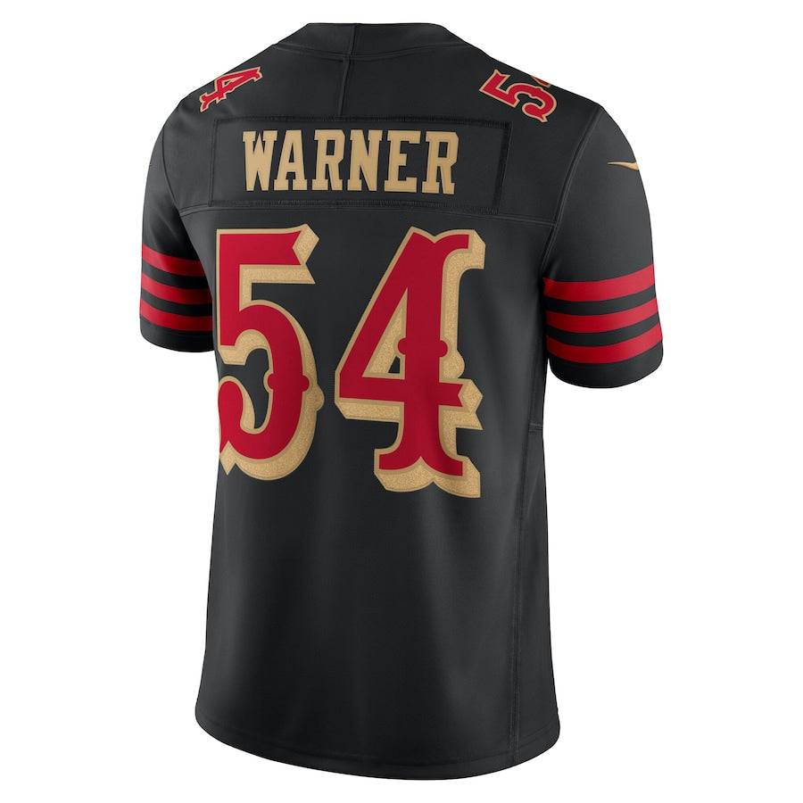 Qdoa SF.49ers #54 Fred Warner Player Rivalries Collection Vapor Limited Black Stitched Jersey
