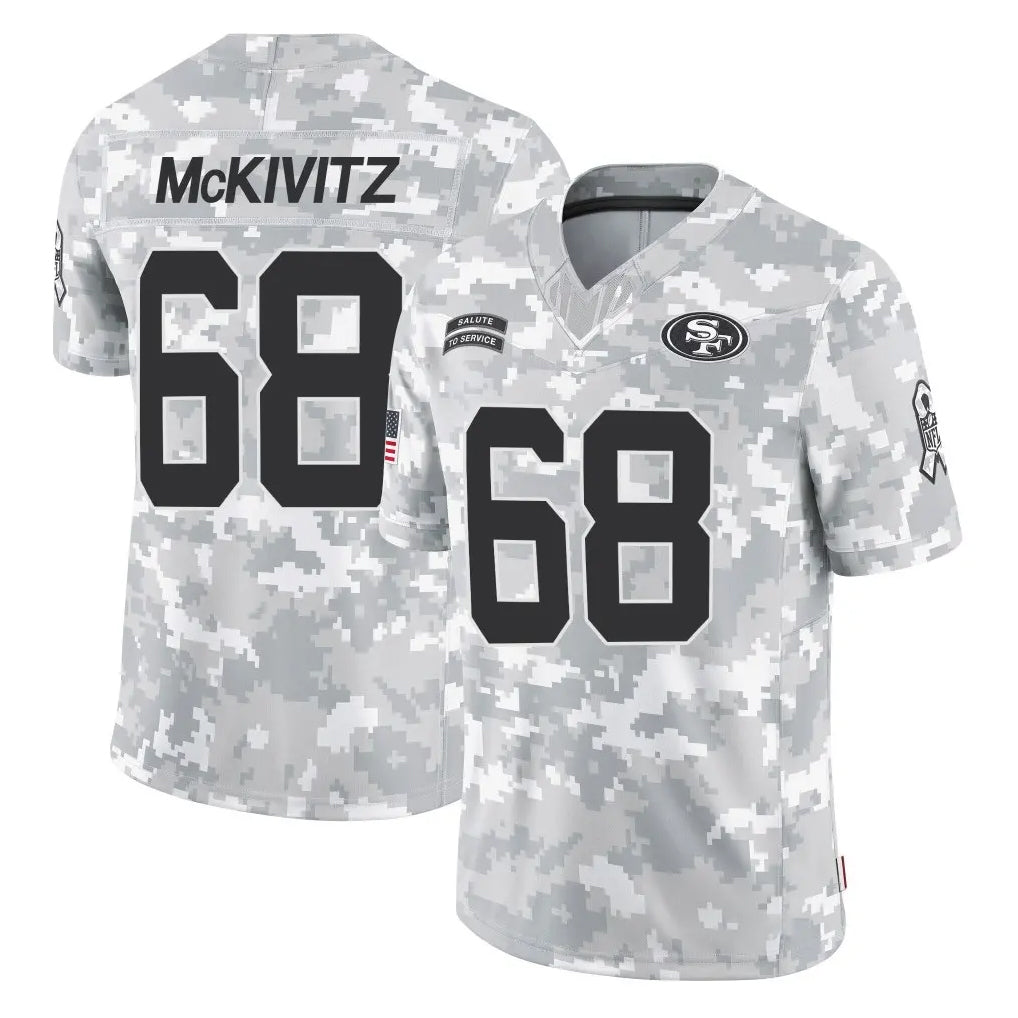 Qdoa SF.49ers #68 Colton McKivitz Player Arctic Camo Limited Salute To Service Home Game Stitched Jerseys