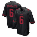 Qdoa SF.49ers #6 Malik Mustapha Player Black Alternate Home Game Stitched Jerseys