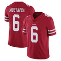 Qdoa SF.49ers #6 Malik Mustapha Player Red Limited Vapor Untouchable Home Game Stitched Jerseys
