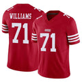 Qdoa SF.49ers #71 Trent Williams Player Red Limited Vapor F.U.S.E. Home Game Stitched Jerseys
