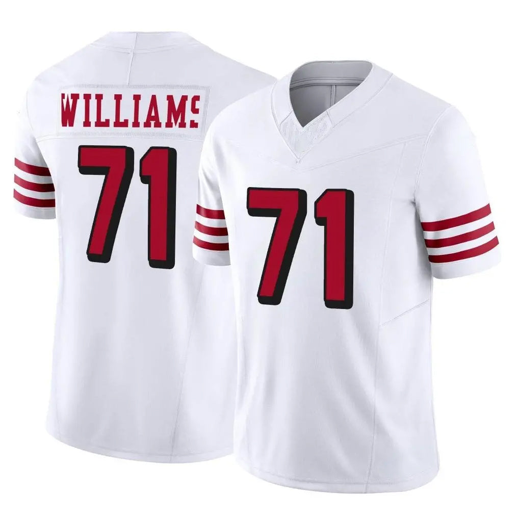Qdoa SF.49ers #71 Trent Williams Player White Limited Alternate Vapor F.U.S.E. Home Game Stitched Jerseys