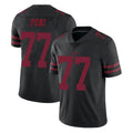 Qdoa SF.49ers #77 Dominick Puni Player Black Alternate Limited Vapor Untouchable Home Game Stitched Jerseys