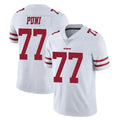 Qdoa SF.49ers #77 Dominick Puni Player White Limited Vapor Untouchable Home Game Stitched Jerseys