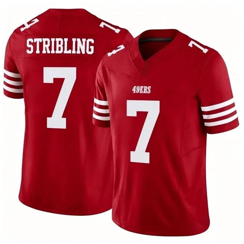 Qdoa SF.49ers #7 De'Zhaun Stribling Player Red Limited Vapor F.U.S.E. Home Game Stitched Jerseys