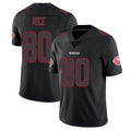 Qdoa SF.49ers #80 Jerry Rice Player Black Limited Rush Impact Stitched Jerseys