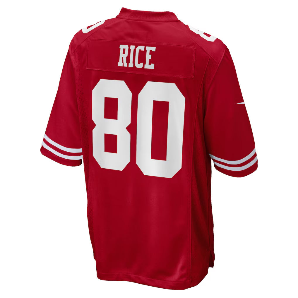 Qdoa SF.49ers #80 Jerry Rice Player Scarlet Game Stitched Jerseys