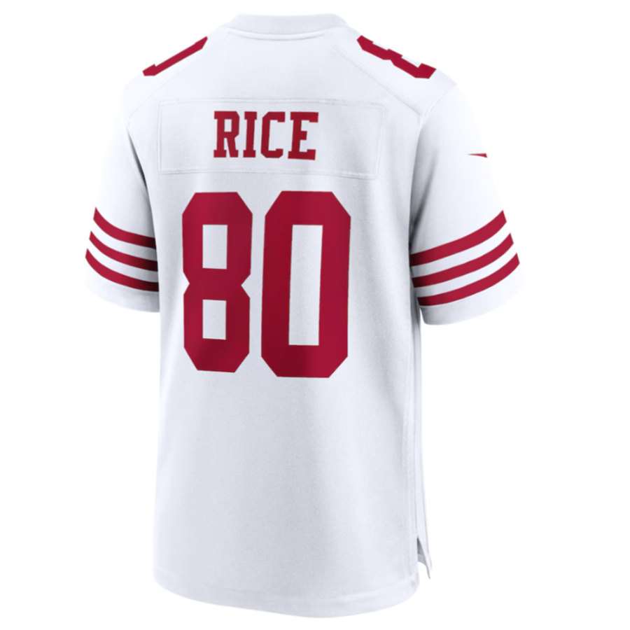 Qdoa SF.49ers #80 Jerry Rice White Retired Player Game American Stitched Jersey