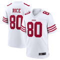 Qdoa SF.49ers #80 Jerry Rice White Retired Player Game American Stitched Jersey