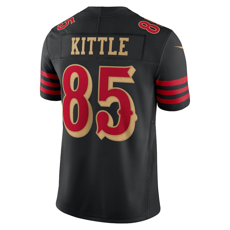 Qdoa SF.49ers #85 George Kittle Player Rivalries Collection Vapor Limited Black Stitched Jersey