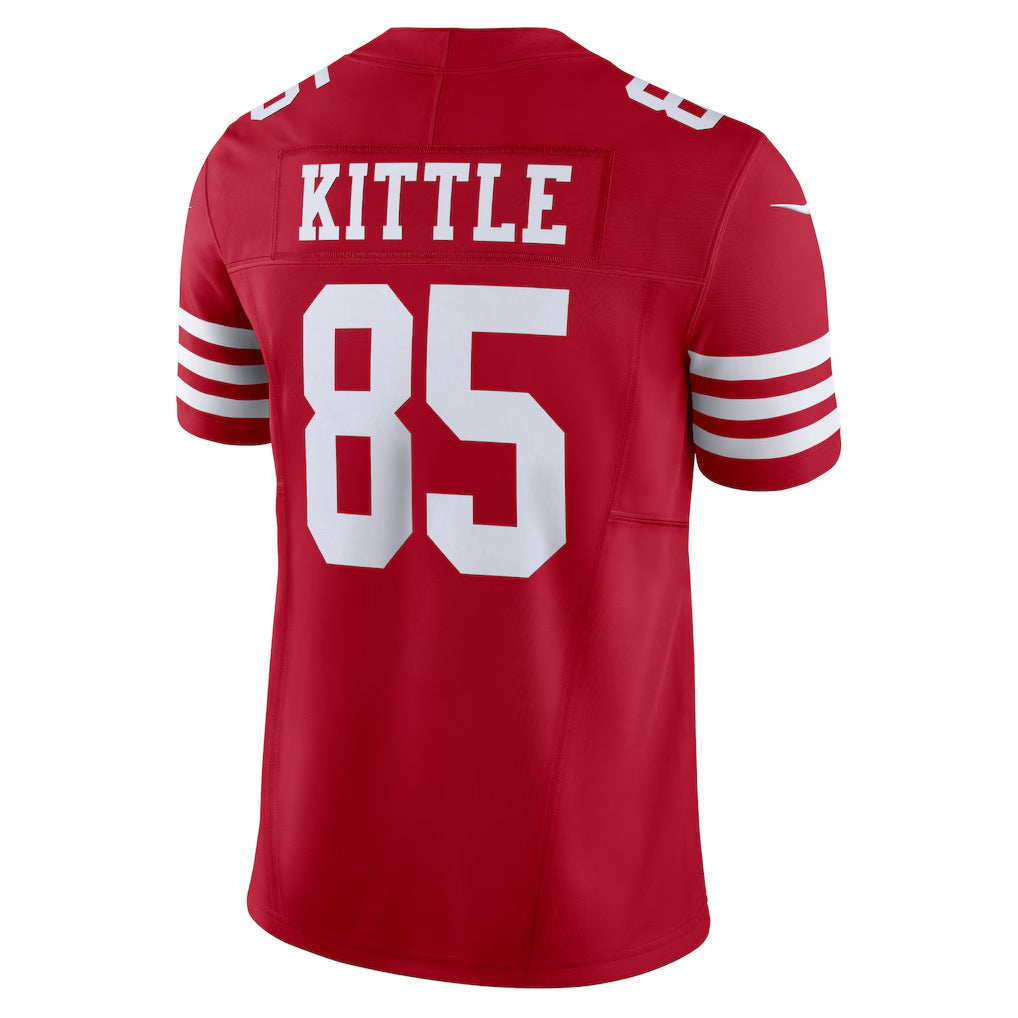 Qdoa SF.49ers #85 George Kittle Player Scarlet Vapor F.U.S.E. Limited Stitched Jerseys