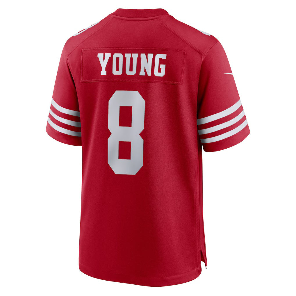 Qdoa SF.49ers #8 Steve Young Scarlet Retired Player Game Stitched Jerseys