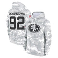 Qdoa SF.49ers #92 Osa Odighizuwa Player Arctic Camo Limited Salute to Service Pullover Hoodies Game Stitched Jerseys