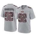 Qdoa SF.49ers #92 Osa Odighizuwa Player Gray Atmosphere Fashion Home Game Stitched Jerseys