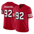 Qdoa SF.49ers #92 Osa Odighizuwa Player Red Limited Alternate Vapor F.U.S.E. Home Game Stitched Jerseys