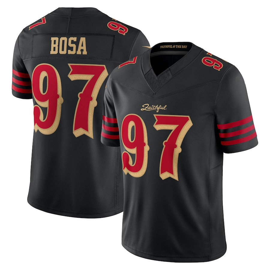 Qdoa SF.49ers #97 Nick Bosa Player Rivalries Collection Vapor Limited Black Stitched Jersey