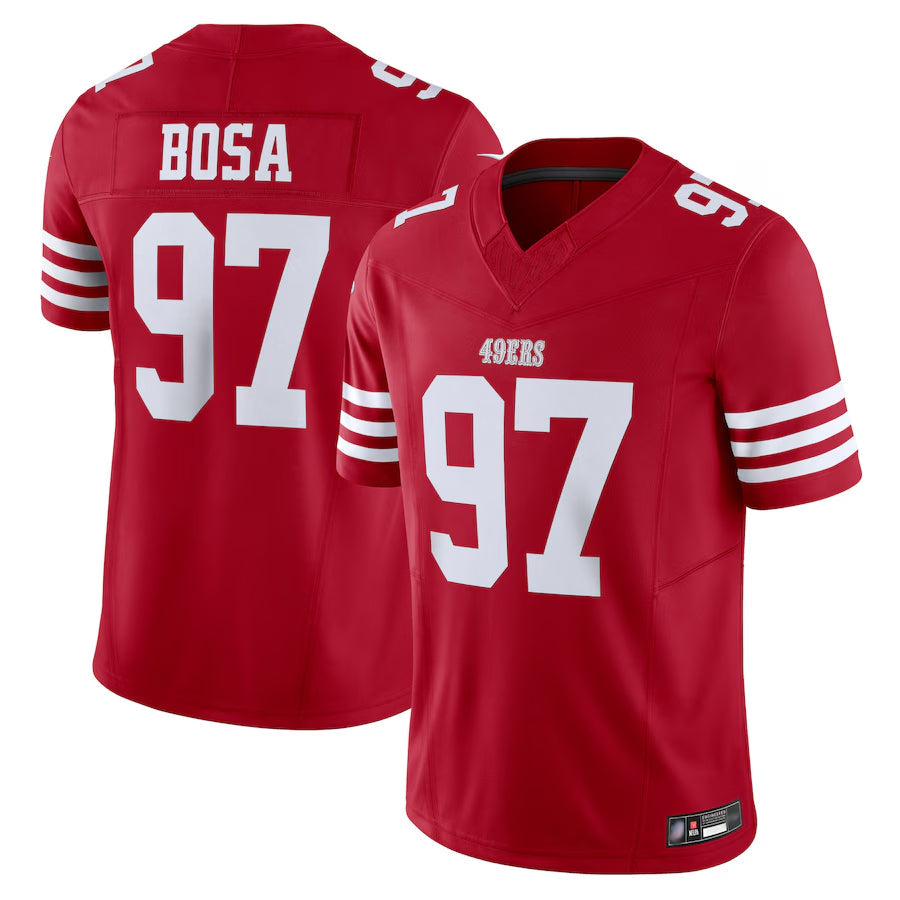 Qdoa SF.49ers #97 Nick Bosa Player Scarlet Vapor F.U.S.E. Limited Stitched Jerseys