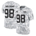 Qdoa SF.49ers #98 Mykel Williams Player Arctic Camo Limited Salute To Service Home Game Stitched Jerseys