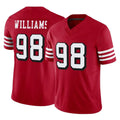 Qdoa SF.49ers #98 Mykel Williams Player Red Limited Alternate Vapor F.U.S.E. Home Game Stitched Jerseys