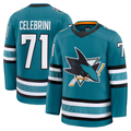 Qdoa S.Jose Sharks #71 Macklin Celebrini Teal Home Premium Jerseys
