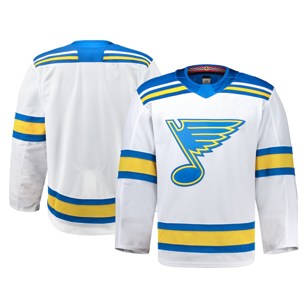 Qdoa St.L.Blues White Away Authentic Pro Jerseys