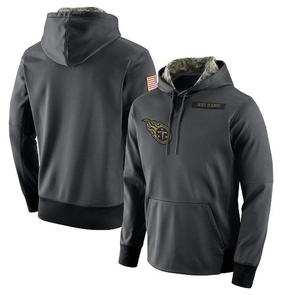 Qdoa T.Titans Light Gray Pullover Hoodies Home Game Blank Player Stitched Jerseys