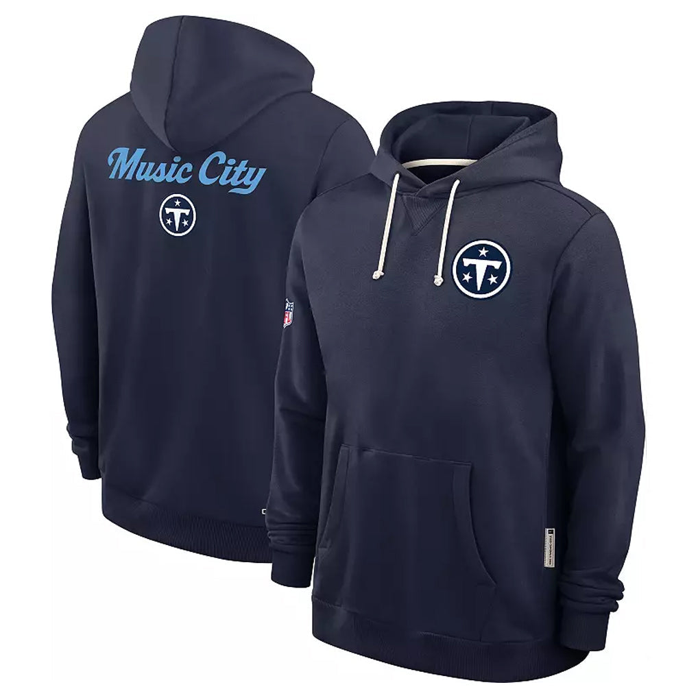Qdoa T.Titans Navy Pullover Hoodies Home Game Blank Player Stitched Jerseys