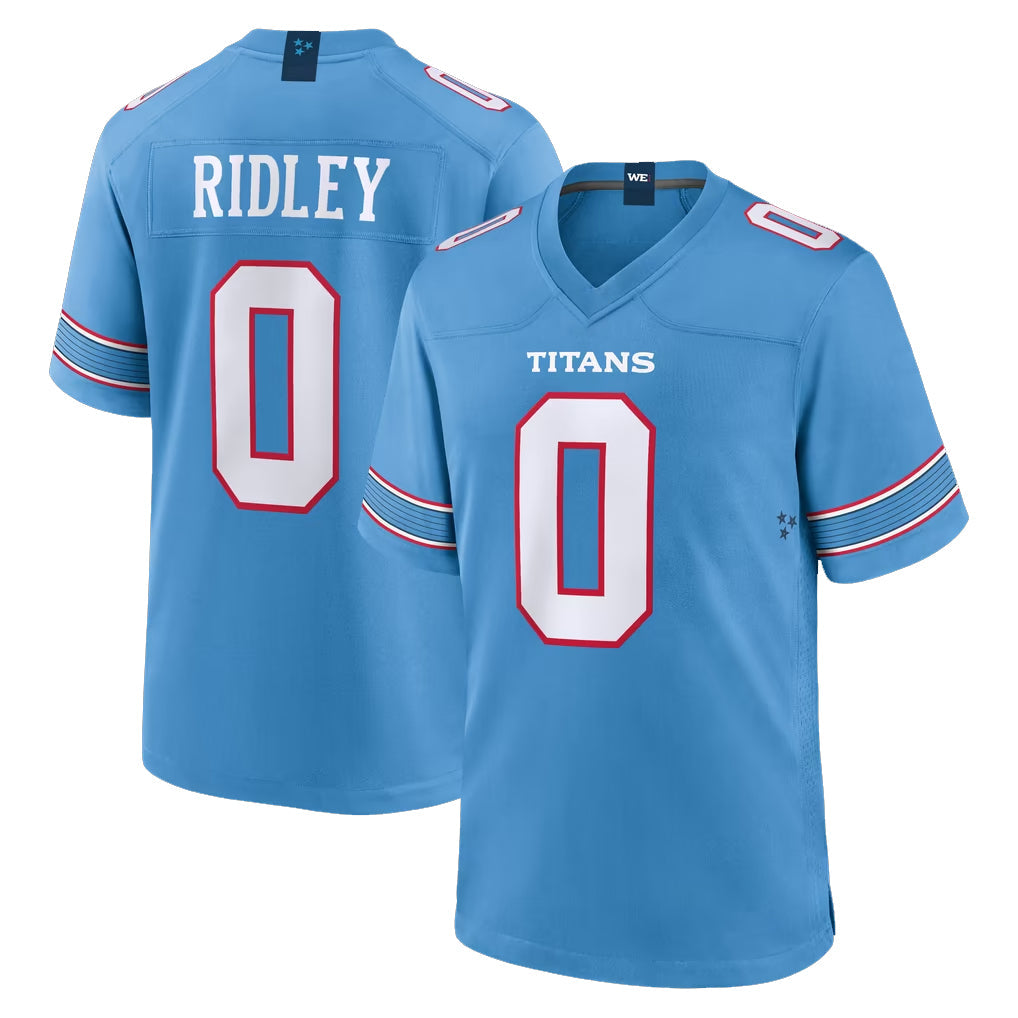 Qdoa T.Titans #0 Calvin Ridley Player Light Blue 2026 Game Home Stitched Jerseys