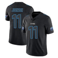 Qdoa T.Titans #11 Jermaine Johnson II Player Black Impact Limited Home Game Stitched Jerseys