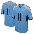 Qdoa T.Titans #11 Jermaine Johnson II Player Light Blue Home Game Stitched Jerseys